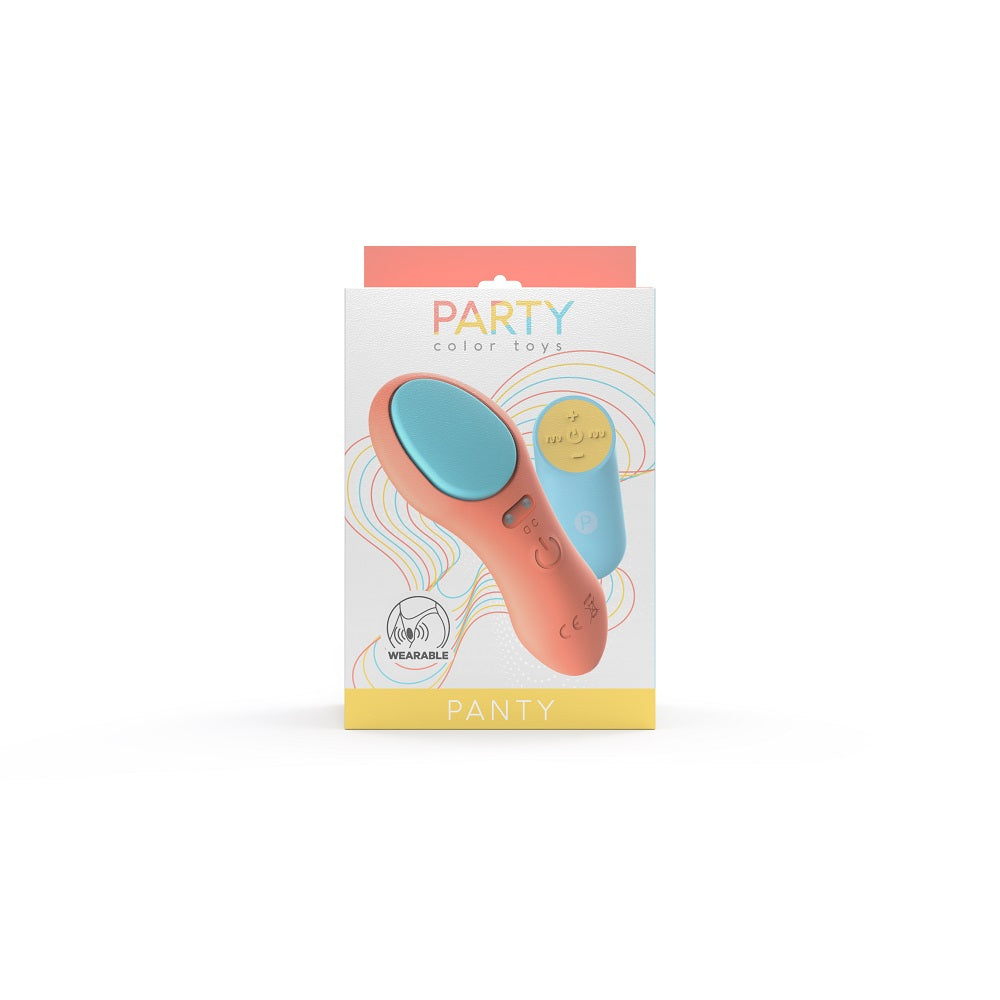 Party Color PANTY Remote Control Vibrator Orange
